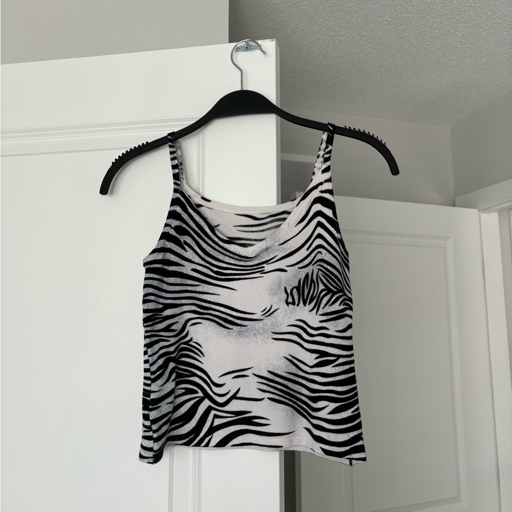 Zebra Print Tank Top